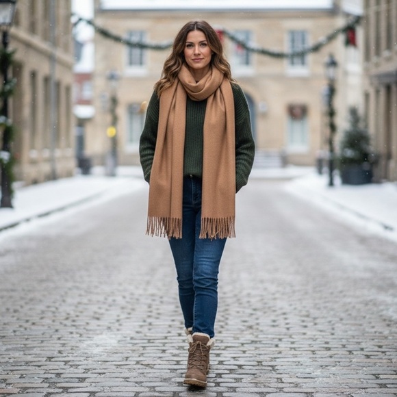 Ilse Jacobsen Cozy Beige Scarf - Picture 3 of 8